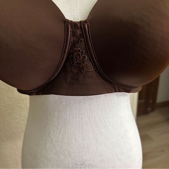 Vanity Fair 42C Beauty Back Back Smoother Full-Figure Wireless Bra 71380 Brown - Picture 4 of 10